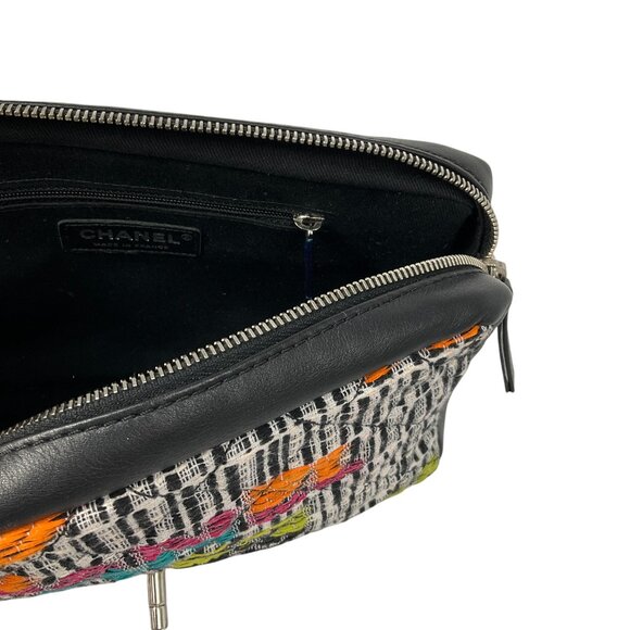 Chanel Black / White Multi 2015 Easy Fantasy Tweed Flap Shoulder Bag - Picture 14 of 16